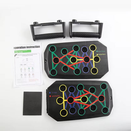 Foldable Push up Board with Handles Portable Multifunctional Fitness Equipment for Chest Abdomen Arm Back Workout